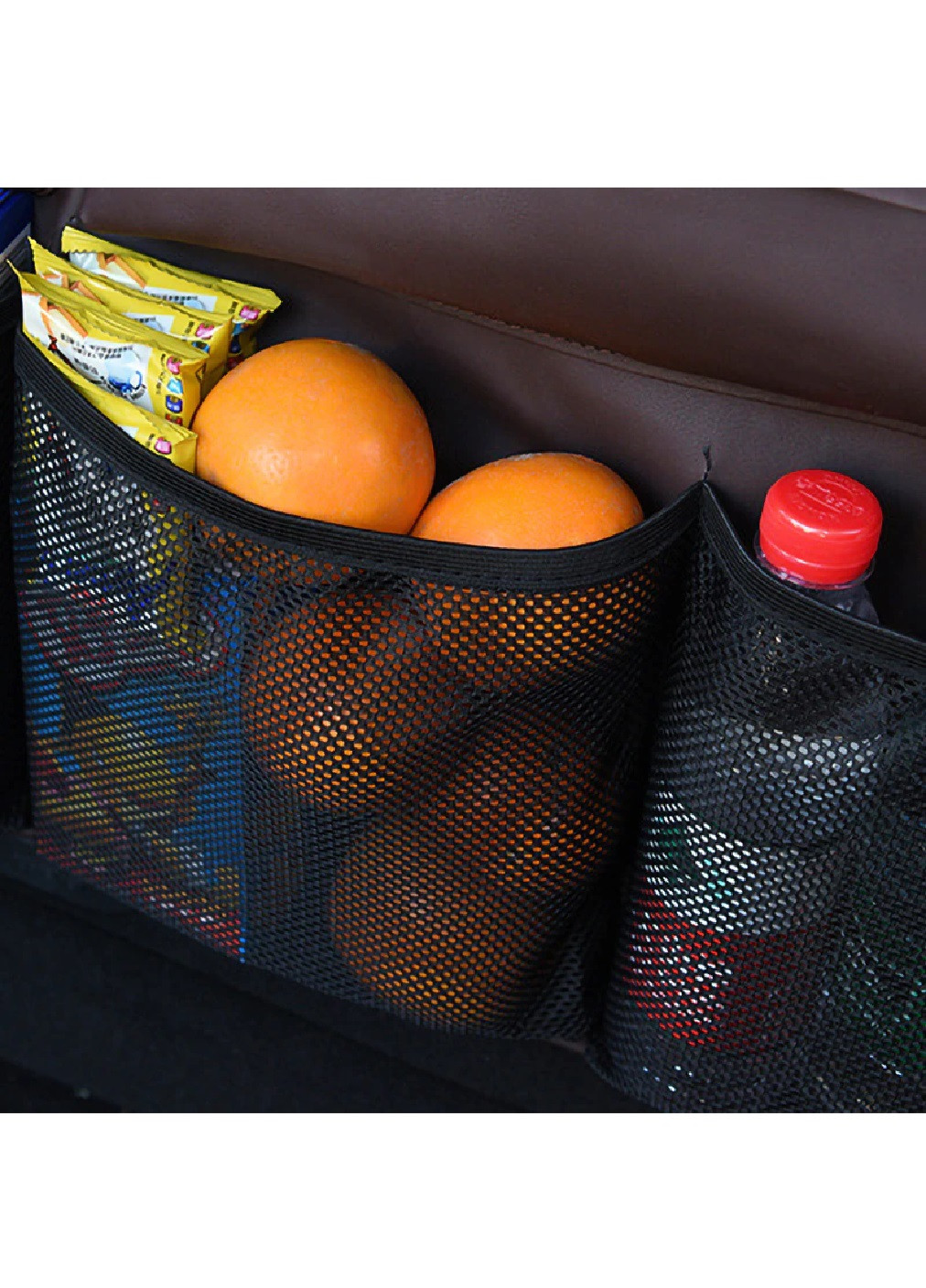 Автомобільний підвісний компактний портативний органайзер з кишенями в багажник екошкіра 88х47х0,5 см (474960-Prob) Рудий Unbranded (260510011)