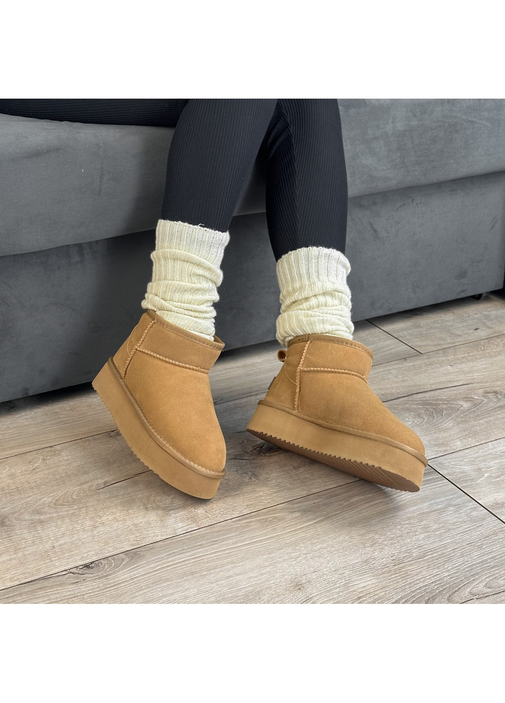 Черевики Уггі з натуральної замші та хутра ITTS (265211436)