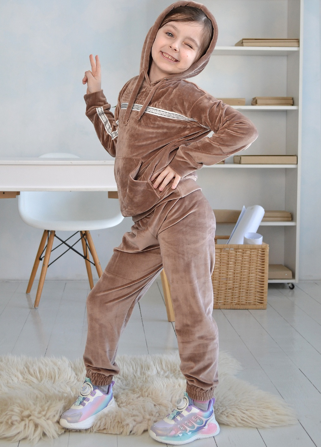 Велюровий спортивний костюм з люрексом ZM (258019216)