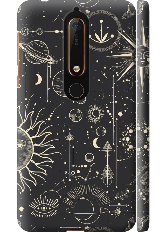 3D пластиковый матовый чехол 'Фаза луны' для Endorphone Nokia 6.1 (258093150)