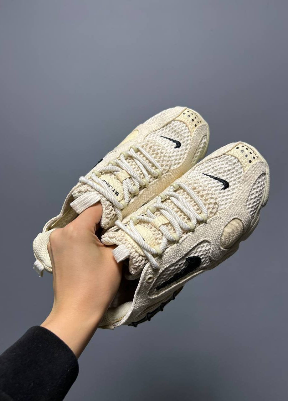 Бежевые демисезонные кроссовки женские, вьетнам Nike Air Zoom Spiridon Caged “Fossil”
