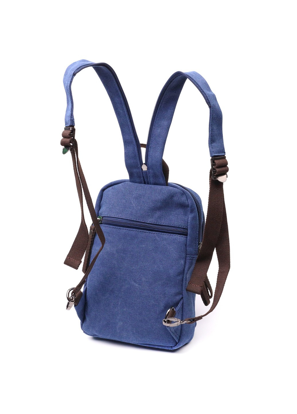 Универсальная сумка-рюкзак с двумя отделениями из плотного текстиля 22165 Синий Vintage (267932167)
