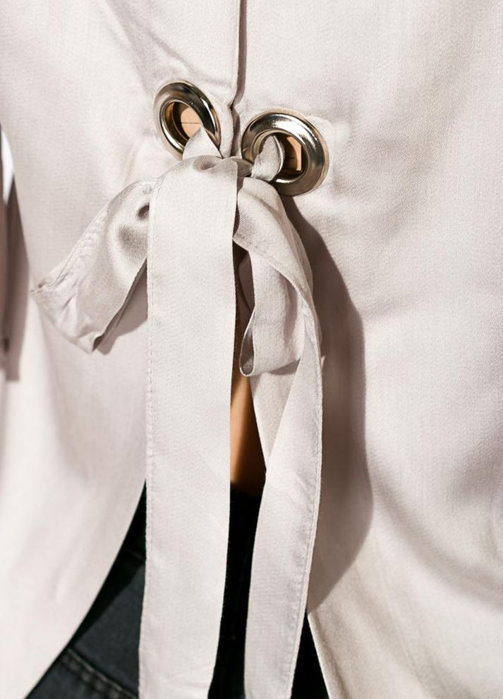 Прозора літня блуза жіноча вільного крою (сталевий) Time of Style
