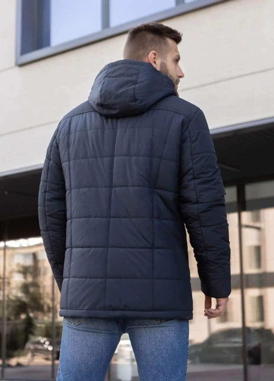 Синяя зимняя мужская зимняя куртка большого размера SK