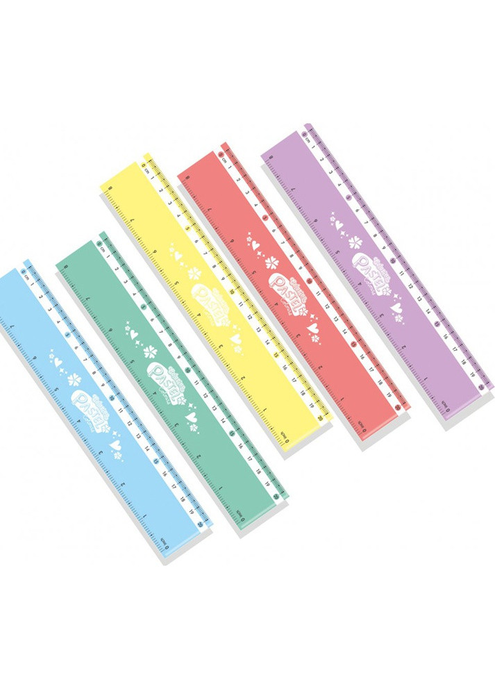 Лінійка PASTEL, Ціна за 1 шт. колір різнокольоровий ЦБ-00149035 Colorino (259960945)