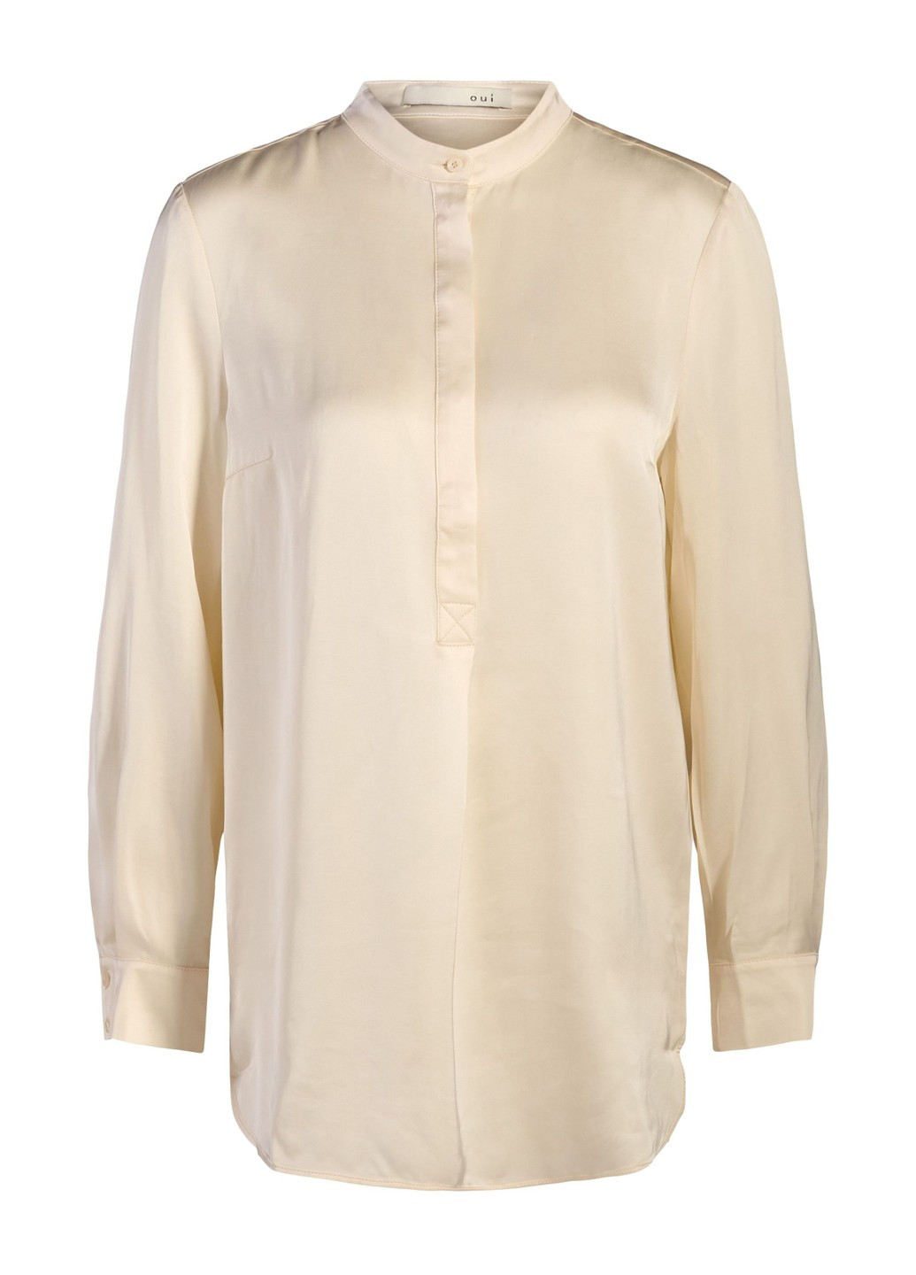 Молочная демисезонная женская блуза молочный на запах Oui