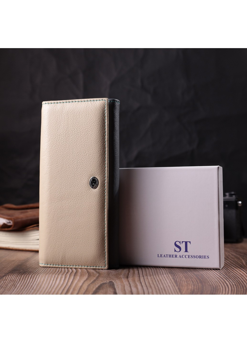 Практичний гаманець для стильних жінок із натуральної шкіри 22519 Різнокольоровий st leather (278001060)