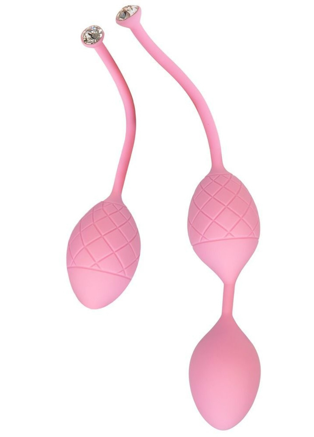 Роскошные вагинальные шарики - Frisky Pink с кристаллом, диаметр 3,2см, вес 49-75гр Pillow Talk (276389643)