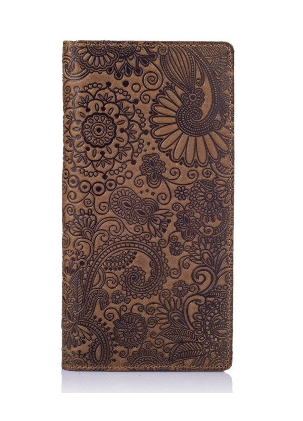 Шкіряне портмоне Mehendi Art WP-02-S19-1020-T005 Оливковий Hi Art (268371272)