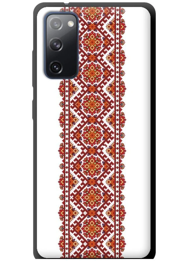 TPU черный чехол 'Вышиванка 9' для Endorphone Samsung Galaxy S20 FE G780F (269354991)