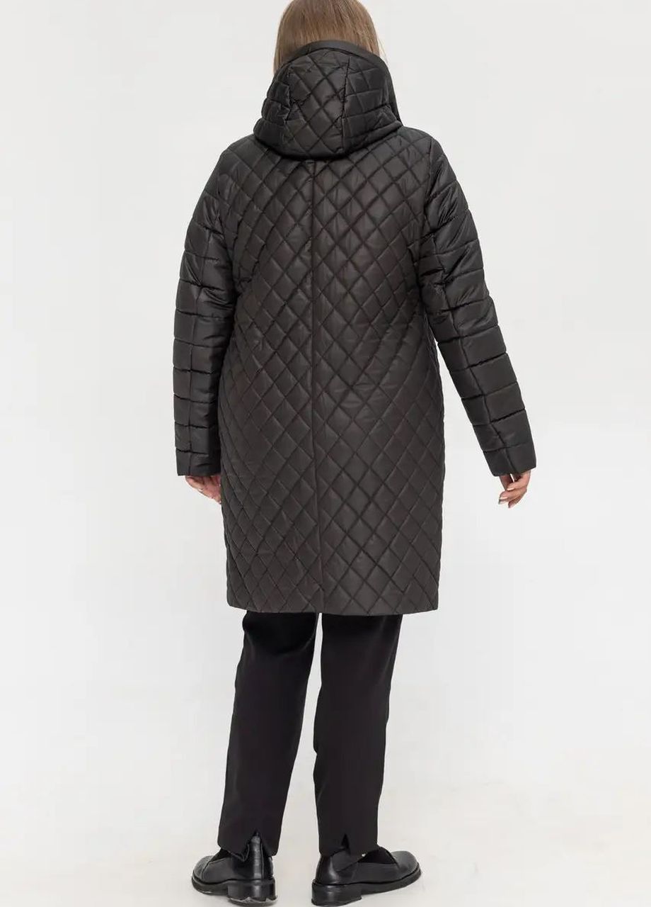 Чорна демісезонна демісезонна жіноча куртка великого розміру SK
