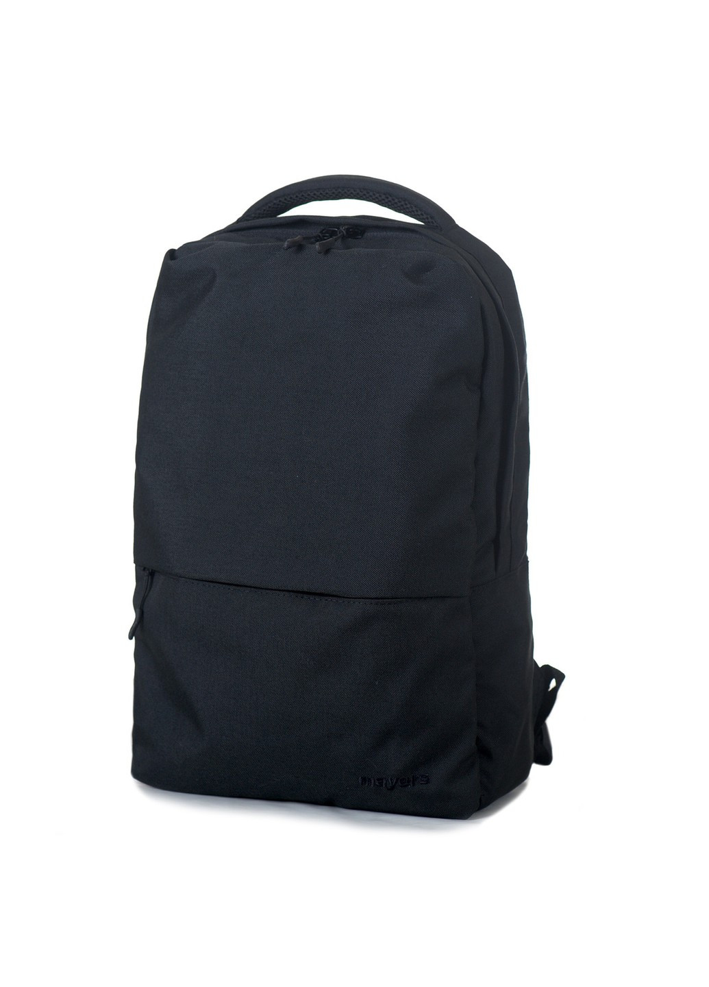 Плотный однотонный мужской черный рюкзак с отделением под ноутбук и планшет для работы и учебы средний No Brand (258591289)