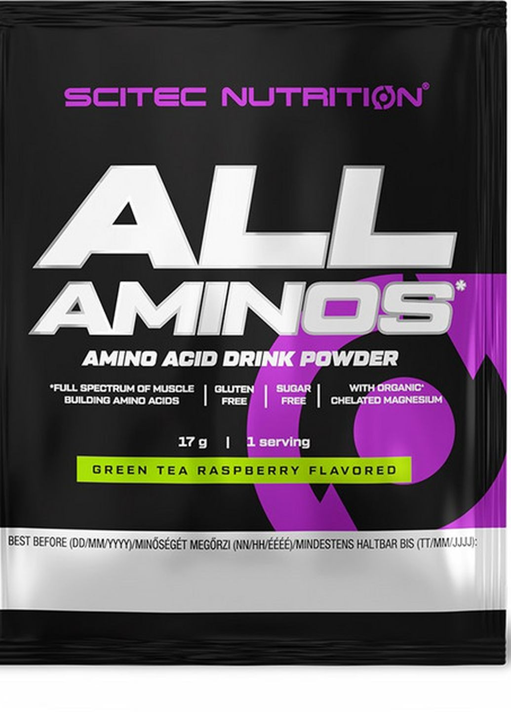 Амінокомплекс All Aminos 17 g (Green tea raspberry) Scitec Nutrition (260596982)