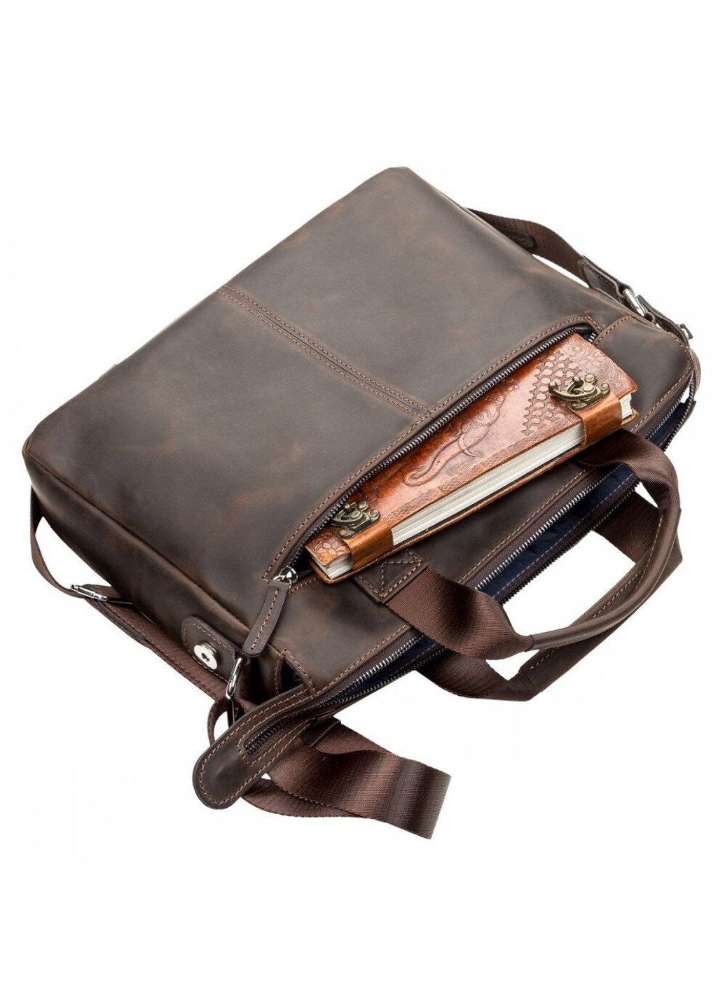 Сумка из натуральной кожи 11108 Коричневый Shvigel (262523340)