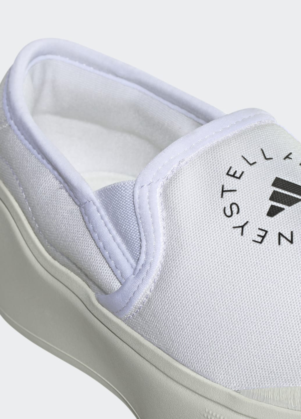 Білі всесезонні кросівки-сліпони by stella mccartney court adidas
