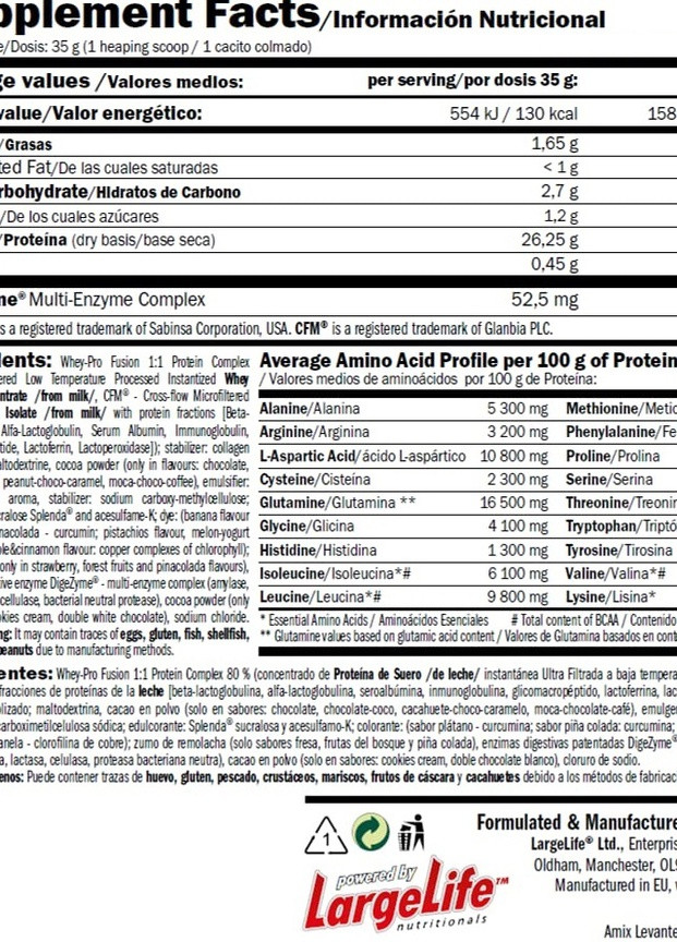 Whey-Pro FUSION 30 g Banana Amix Nutrition (256723707)