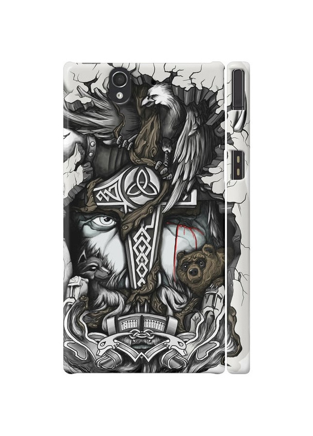 3D пластиковий матовий чохол 'Тату Вікінг' для Endorphone Sony Xperia Z C6602 (257955344)
