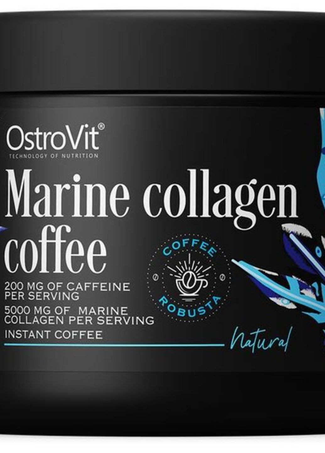 Кава з морським колагеном Marine Collagen Coffee 150 g (Natural) Ostrovit (271398576)