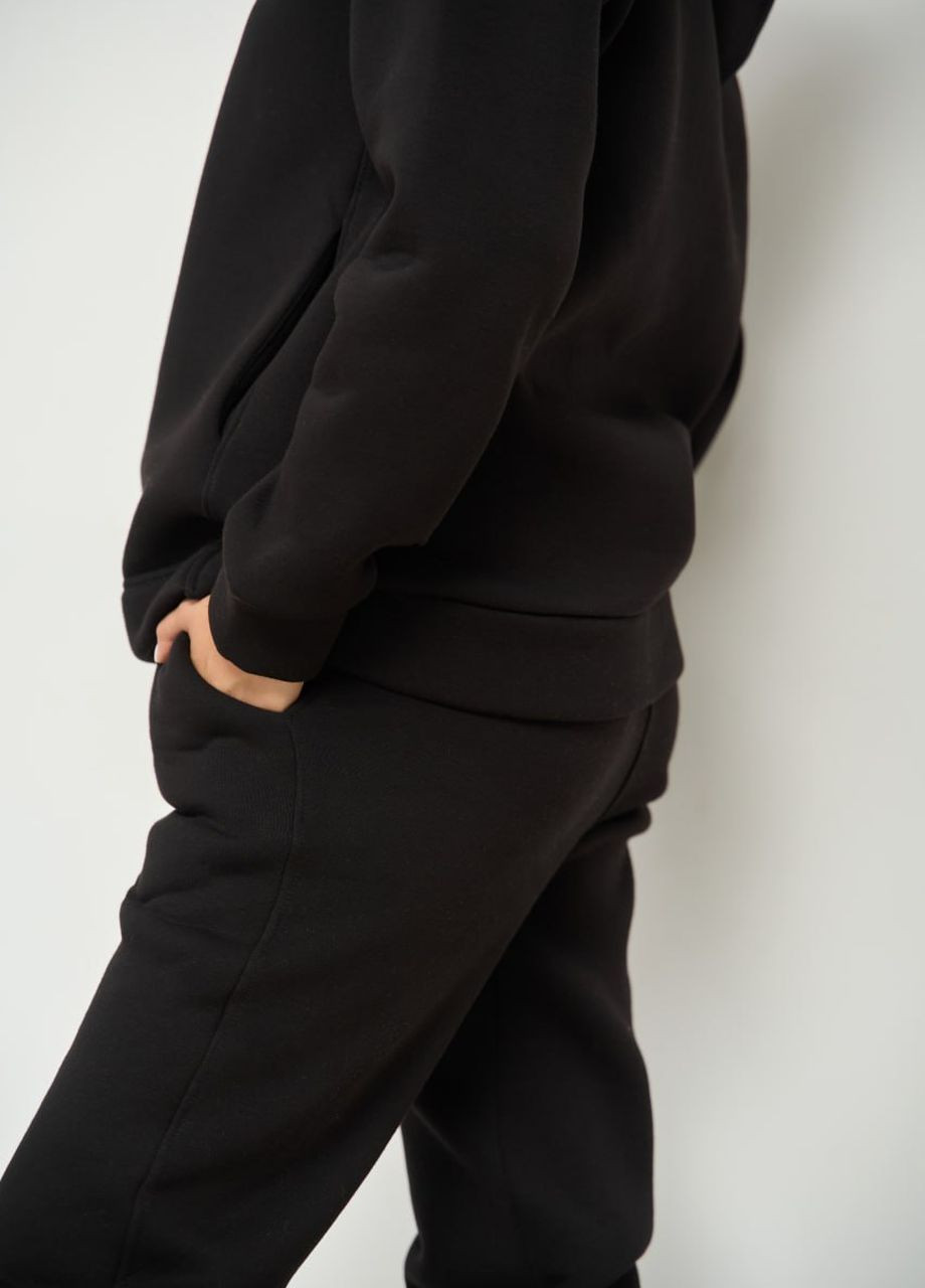 Женский теплый спортивный костюм цвет черный р.2XL 443438 New Trend (267085860)