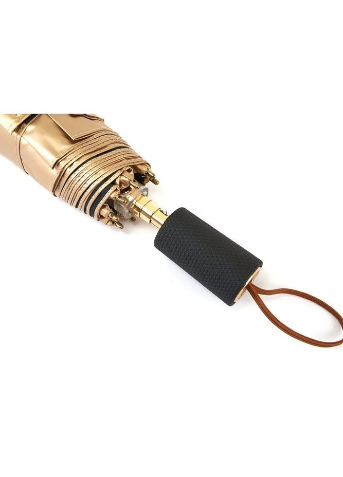 Золотой зонтик женский механический №3265 складной на 8 спиц золотистый с голубым Parachase средний система антиветер (262890236)