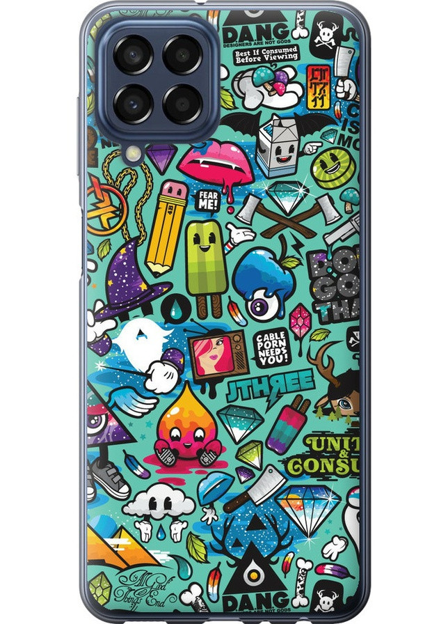 TPU чехол 'Стикер бомбинг 1' для Endorphone Samsung Galaxy M33 M336B (257802849)