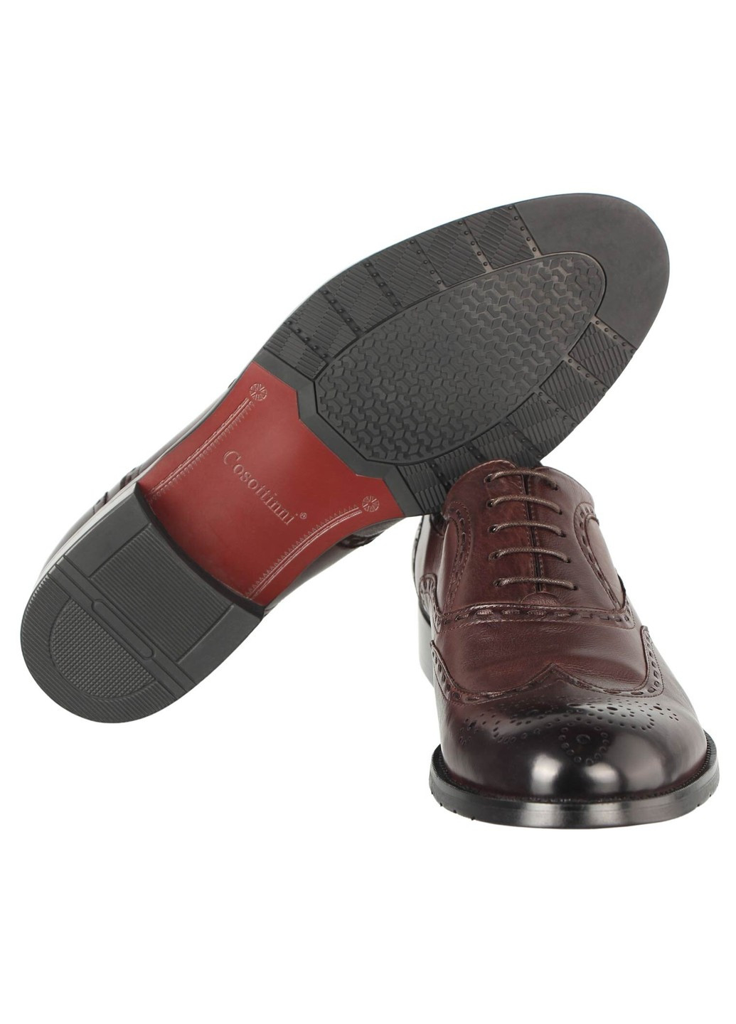 Коричневые мужские классические туфли 19961 Cosottinni на шнурках