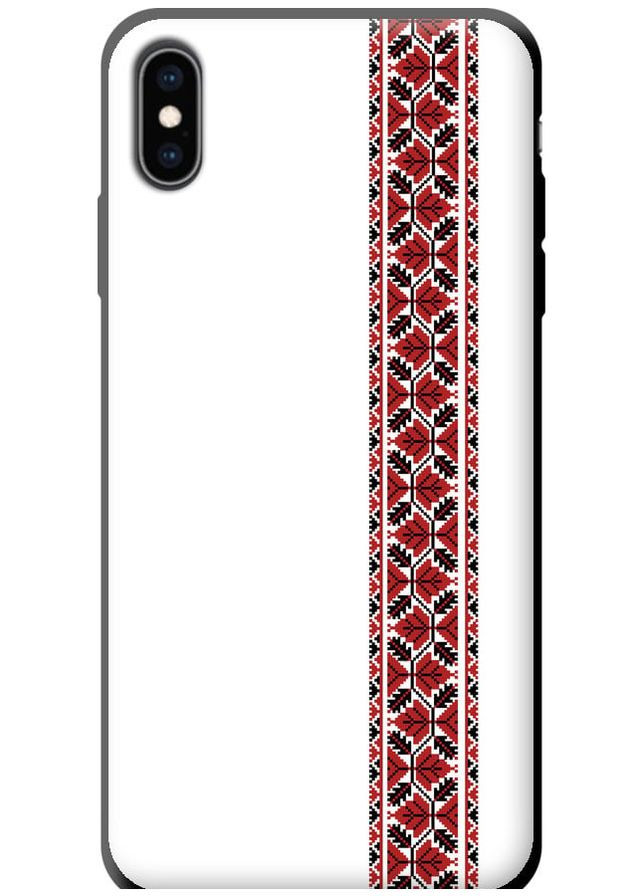 TPU черный чехол 'Вышиванка 2' для Endorphone Apple iPhone XS Max (269356582)