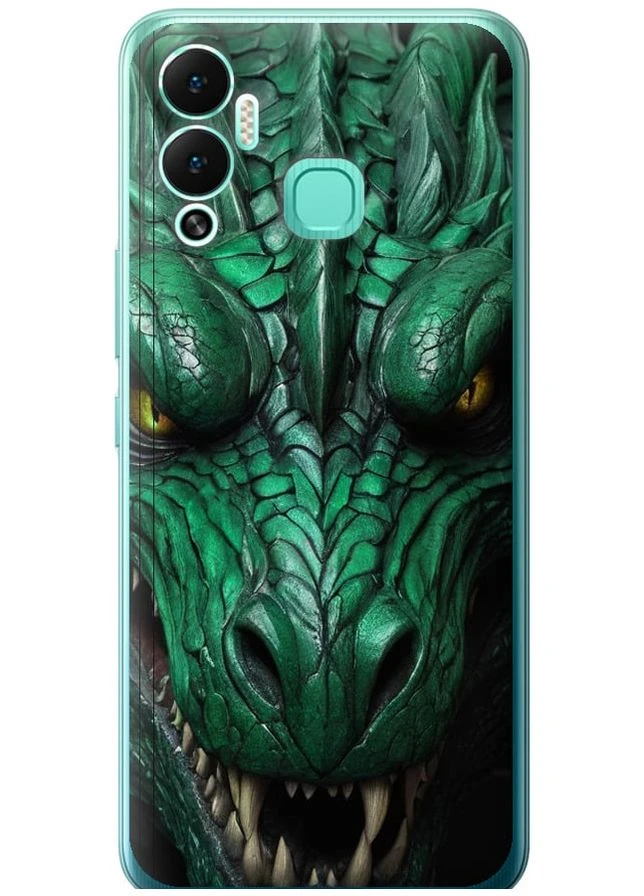 Силиконовый чехол 'Зелёный дракон v2' для Endorphone Infinix Hot 12 Play (275651374)