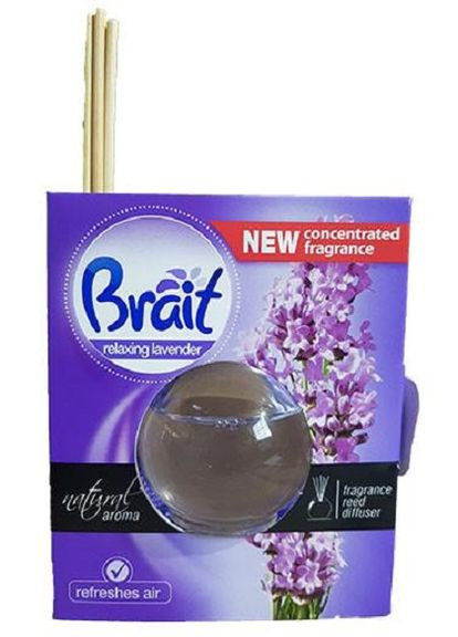 Ароматизатор воздуха с ротанговыми палочками Relaxing Lavender 40 мл Brait (265326604)