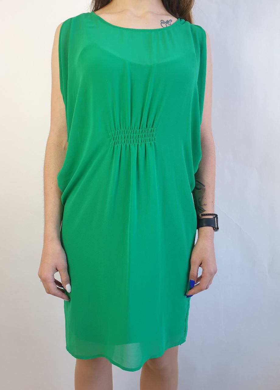 Зелена коктейльна сукня Naf Naf однотонна