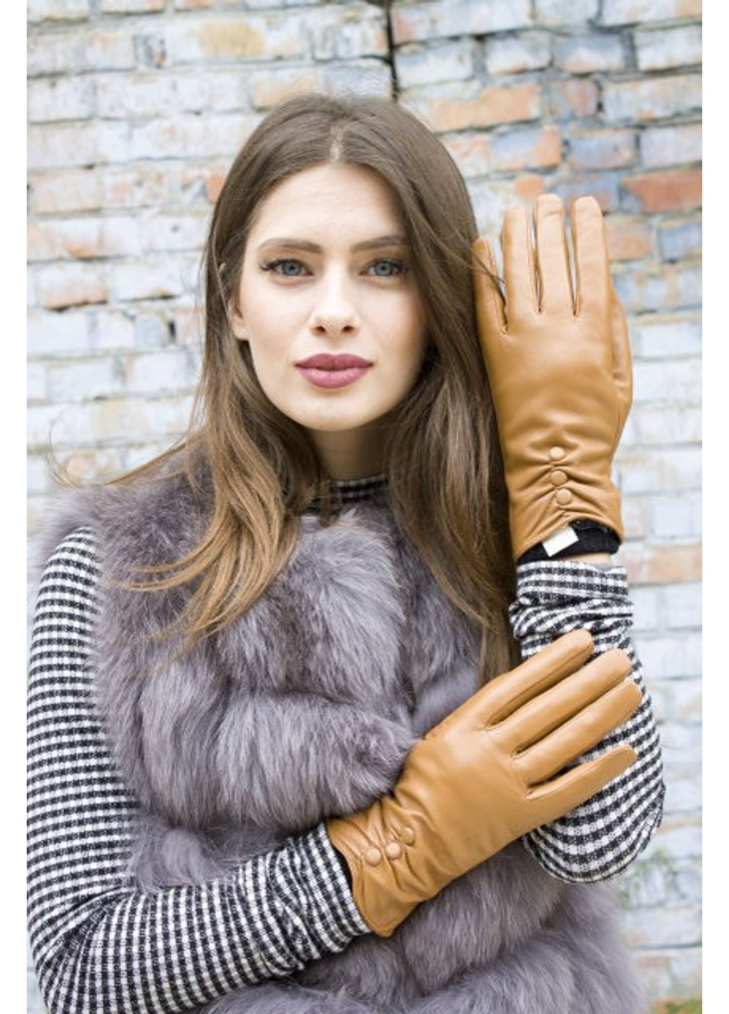 M - Женские кожаные перчатки 814 Shust Gloves (266143793)
