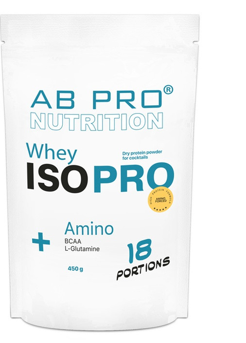 Протеин изолят ISO PRO Whey+ Amino 450 г Ваниль AB PRO (257941113)