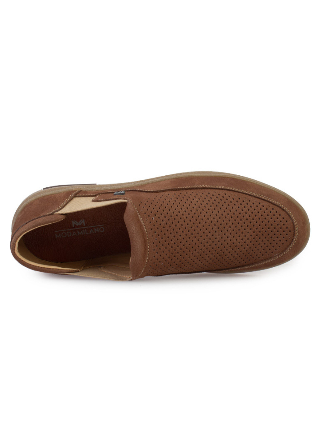 Коричневые слипоны мужские бренда 9200396_(2) ModaMilano