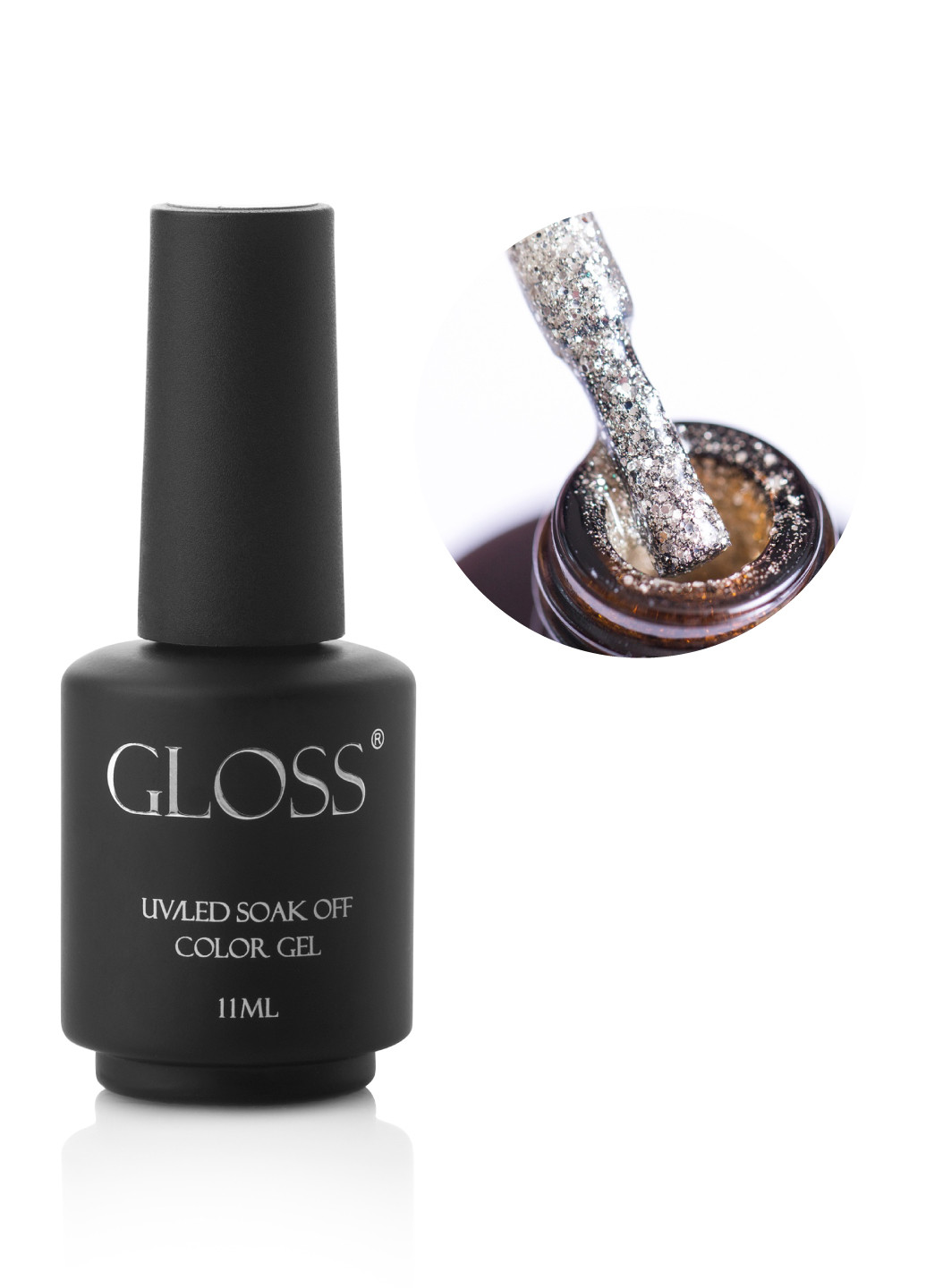 Гель-лак GLOSS 412 (біле золото з блискітками), 11 мл Gloss Company кристал (269119909)