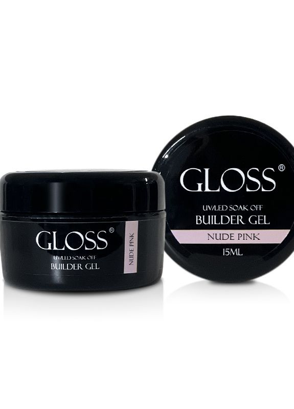 Однофазний гель Builder Gel GLOSS Nude Pink, 15 мл Gloss Company (267897030)