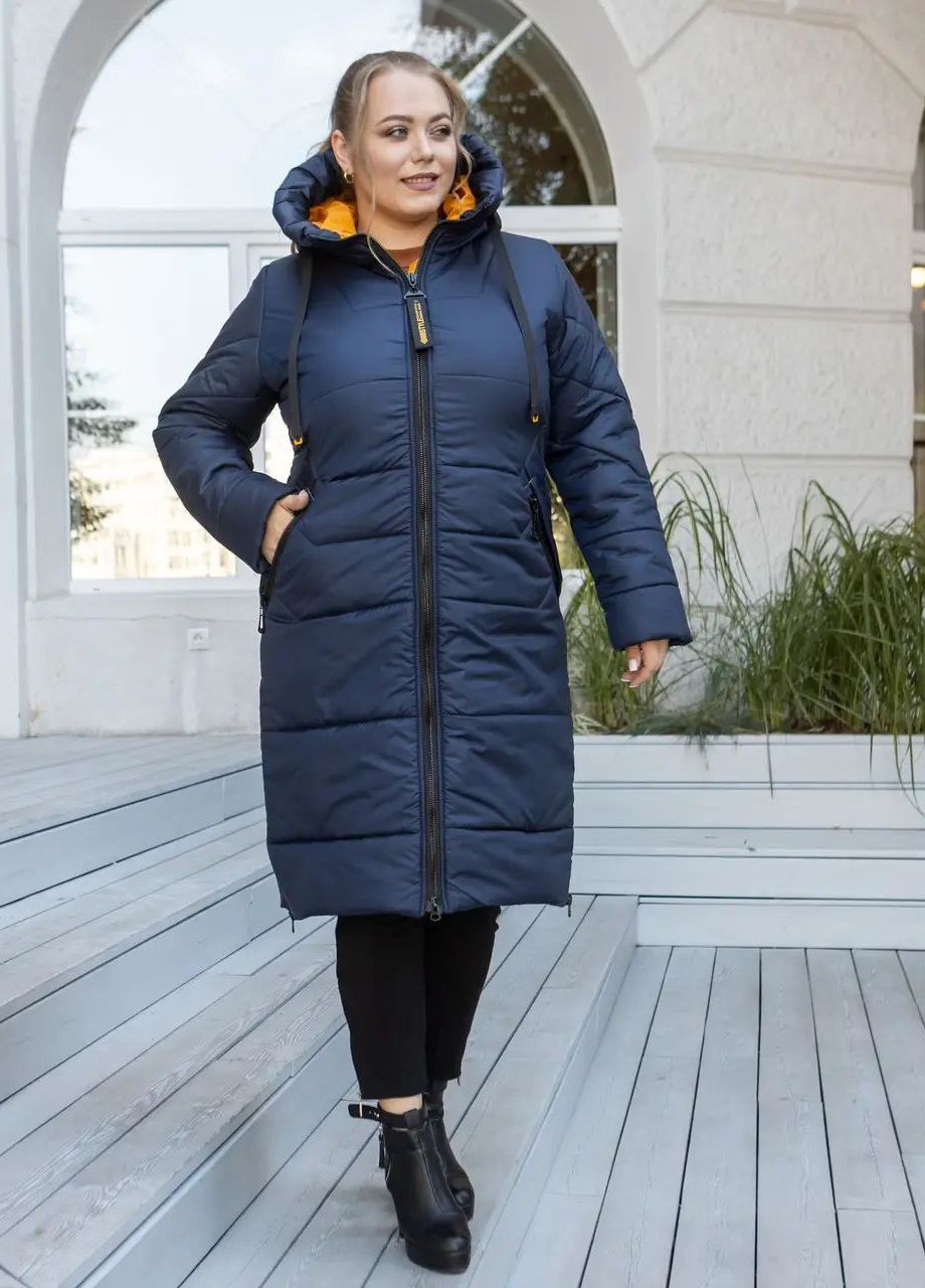 Синя зимня зимова жіноча куртка великого розміру SK