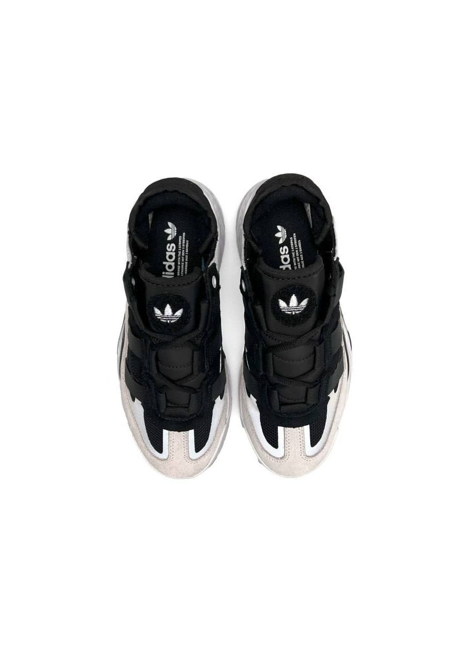 Черно-белые демисезонные кроссовки женские, вьетнам adidas Niteball White Grey Black W