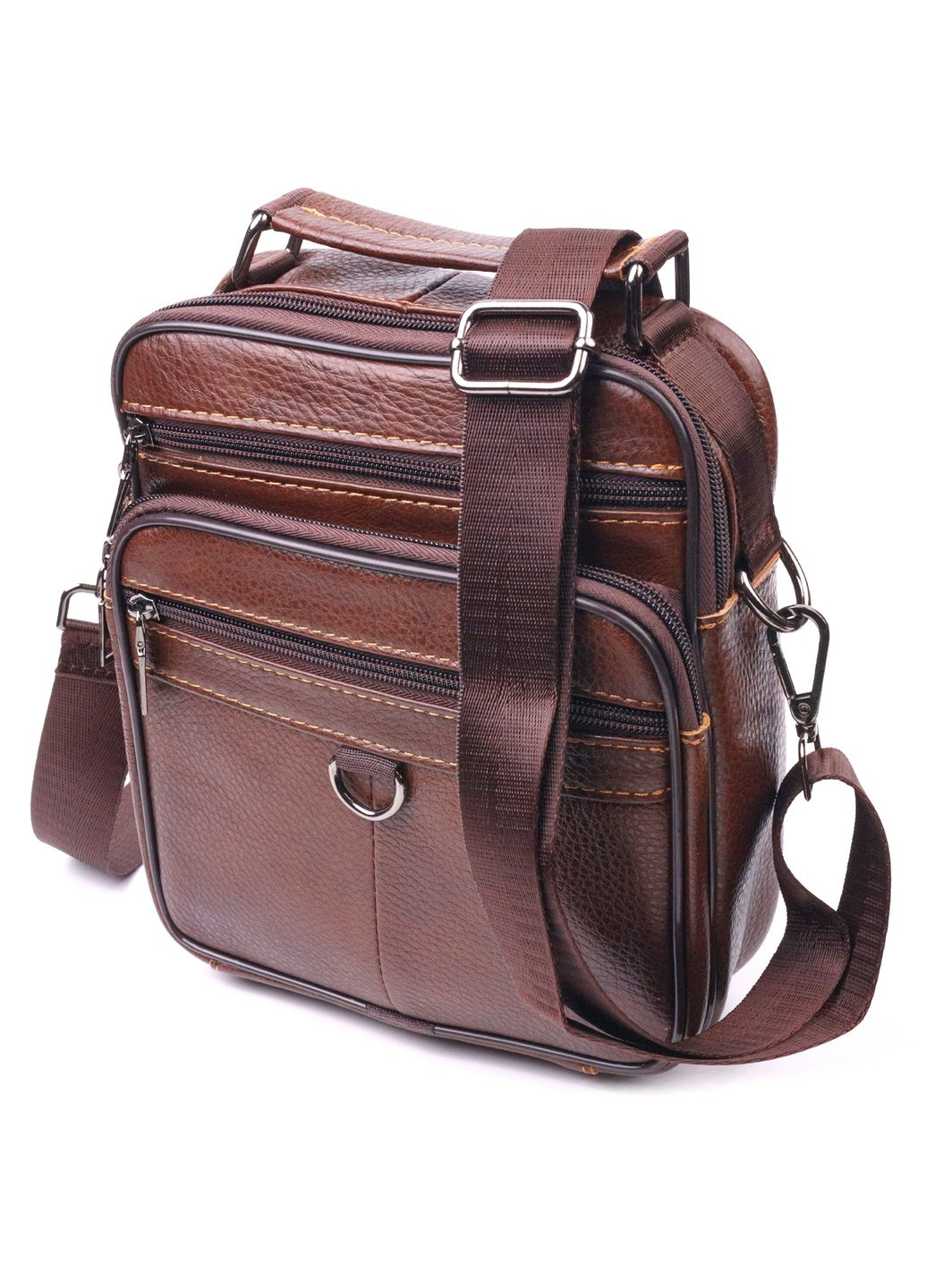 Чудова чоловіча сумка з натуральної шкіри 21279 Коричнева Vintage (258267920)