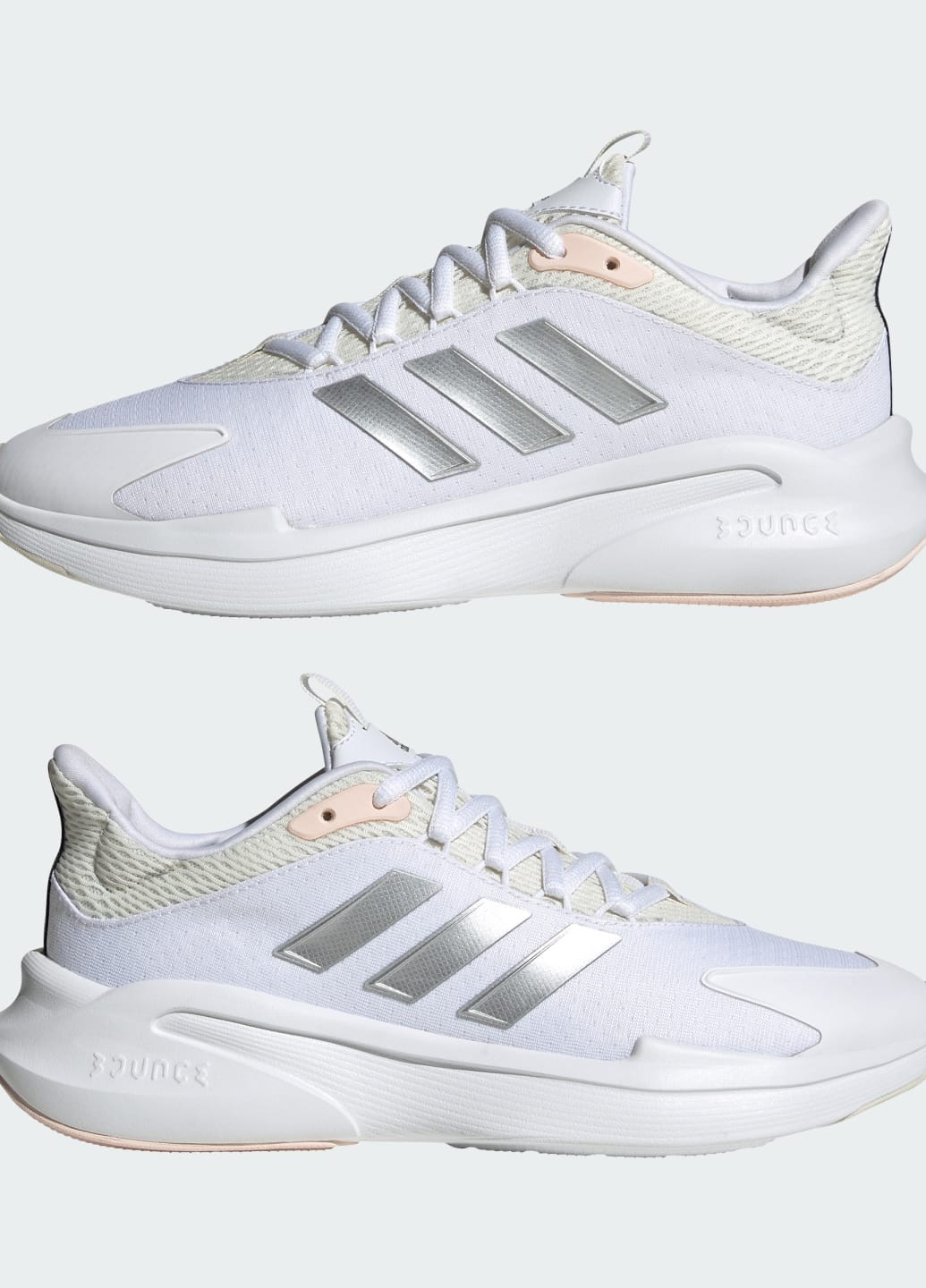 Білі всесезонні кросівки alphaedge + adidas