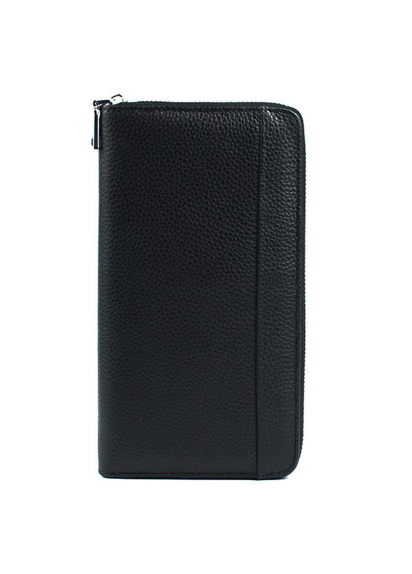 Клатч чоловічий шкіряний класичний на одну блискавку, маленький чорний клатч гаманець з натуральної No Brand (266623575)