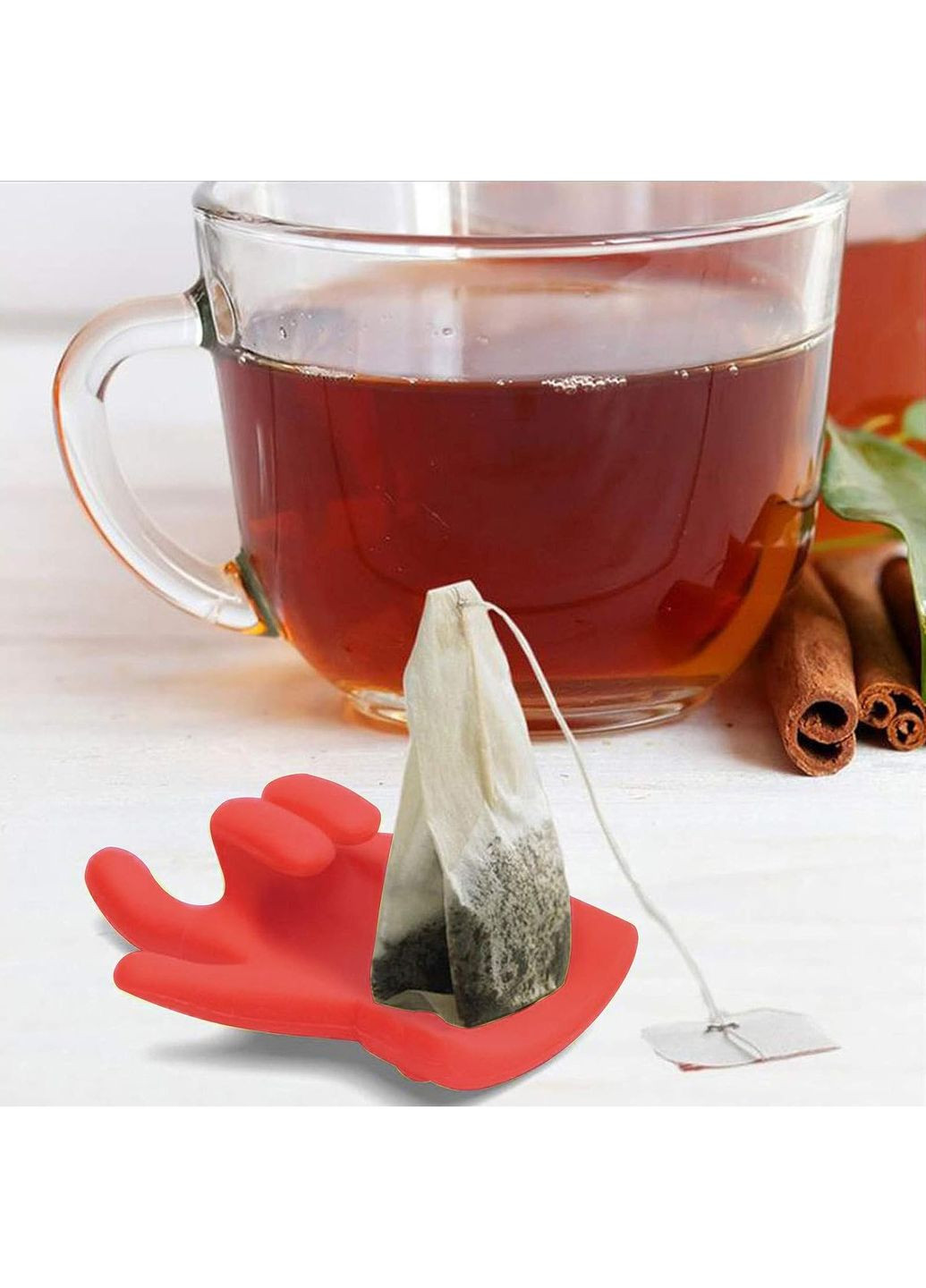 Набір з 2 силіконових підставок для чайної ложки, пакетика чаю, кришки каструлі Kitchen Master (267150779)