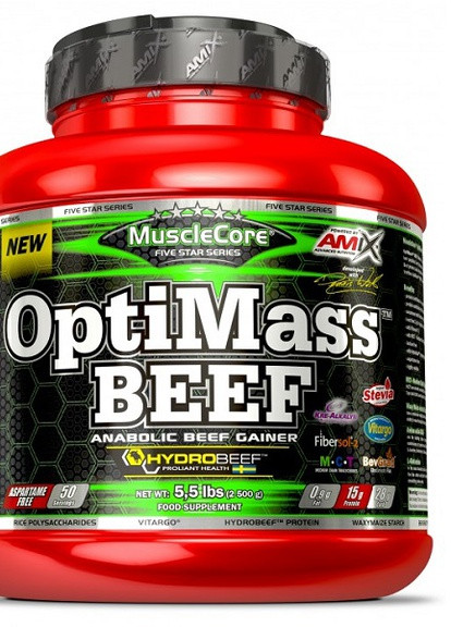 MuscleCore OptiMass Beef Gainer 2500 g /50 servings/ White Chocolate Amix Nutrition (258512116)