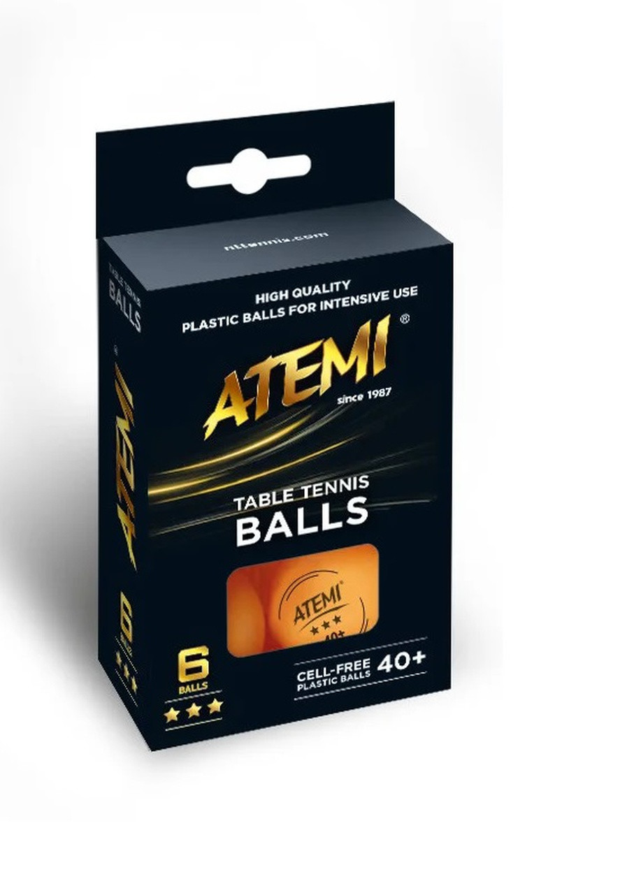 Мячи для настольного тенниса 3* 6шт. Atemi (257410890)