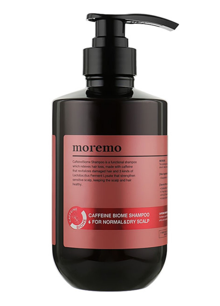 Шампунь против выпадения волос для сухой и нормальной кожи головы Caffeine Biome Shampoo 500 мл Moremo (268056134)