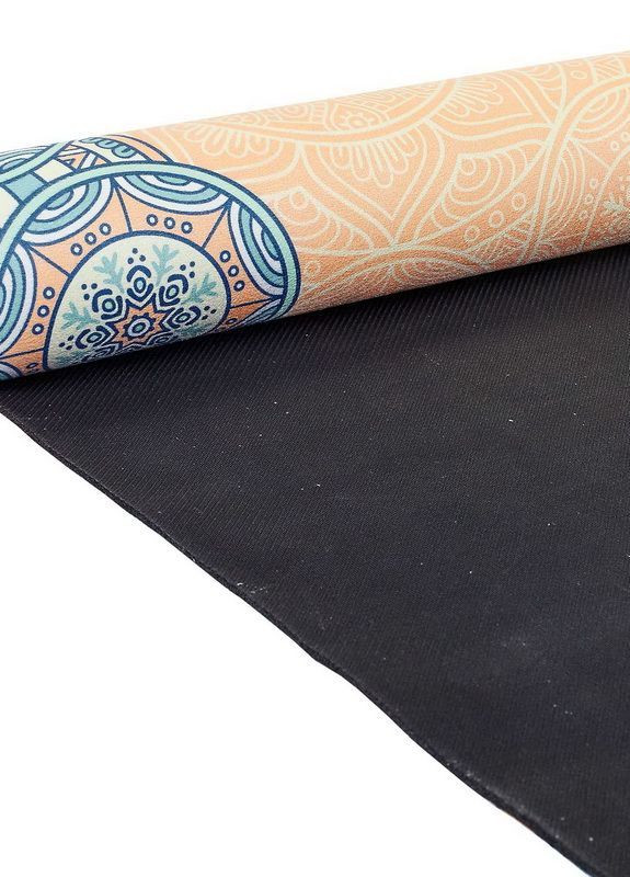 Килимок для йоги omboy - М'ятно-бежевий - Квіти Індії No Brand (263360899)