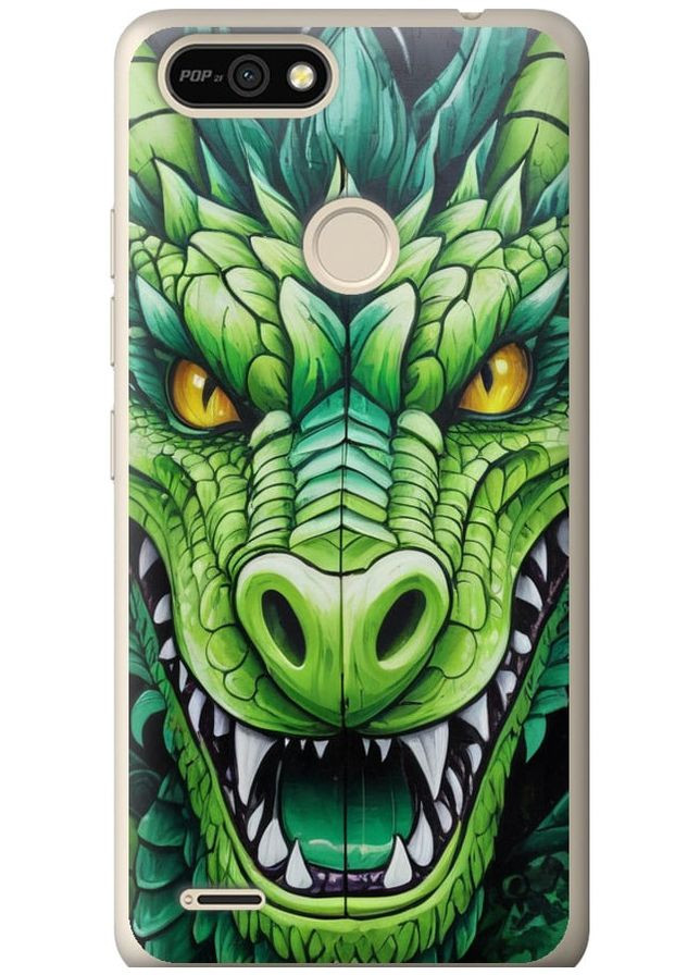 Силіконовий чохол 'Зелений дракон' для Endorphone Tecno Pop 2F B1F (275457716)