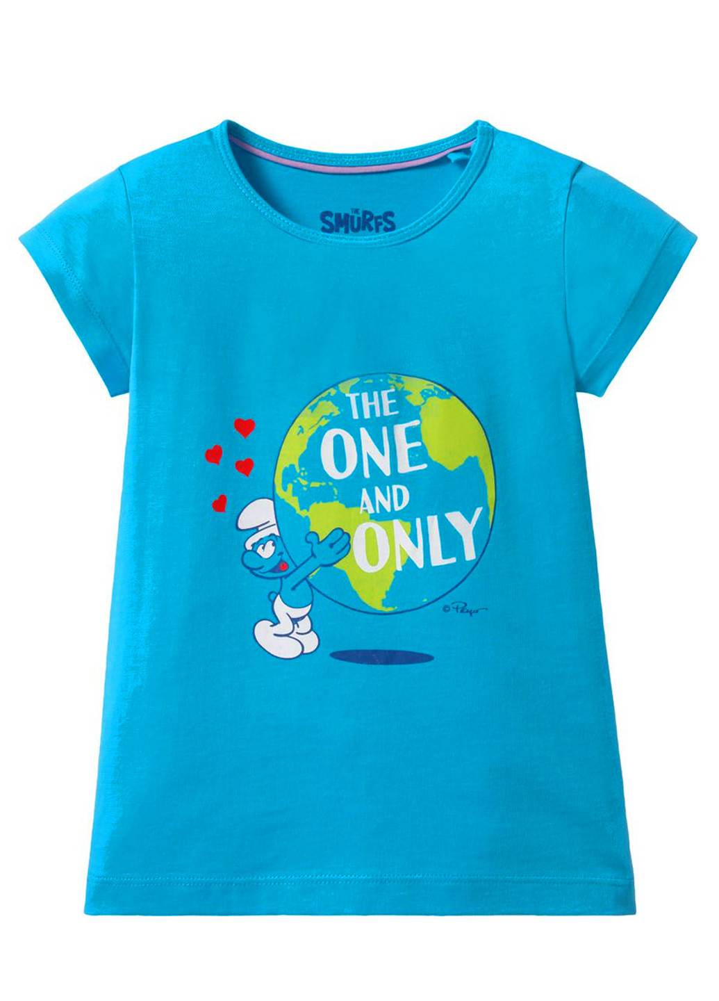 Голубая футболки для девочки (3 шт) Smurfs