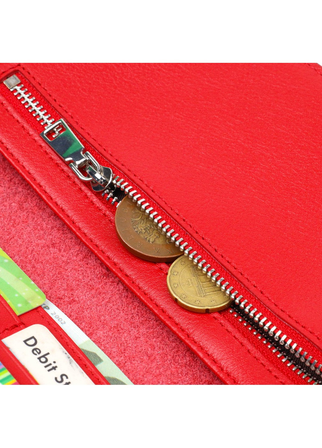 Вертикальное тонкое портмоне для женщин из натуральной кожи 22035 Красный Tony Bellucci (262158809)
