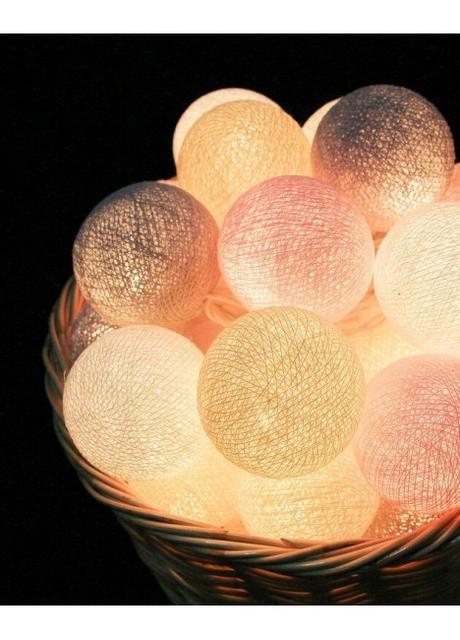 Гірлянда тайські кульки-ліхтарики CBL Vintage 20 кульок, 2.5 м Cotton Ball Lights (257960434)