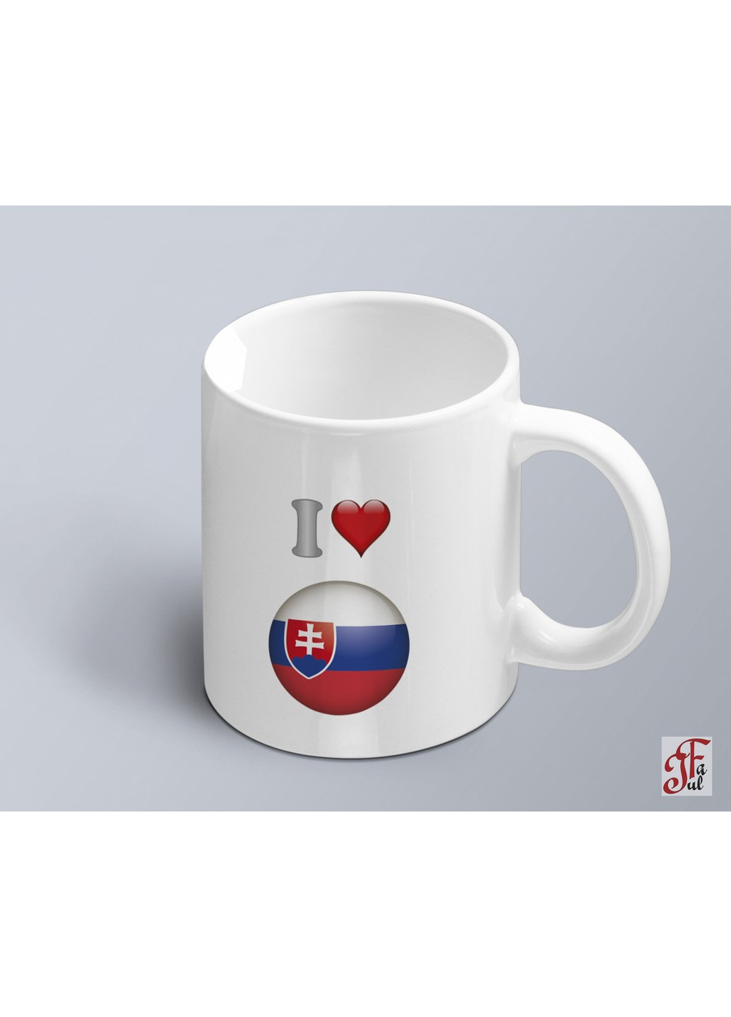 Чашка з принтом я люблю Словаччину з зображенням прапору Словаччина (02010109039) ЗаСвіт (261333149)
